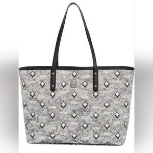 MCM Black and Gray Aren Tote